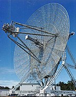 A long-range radar antenna, known as ALTAIR, used to detect and track space objects in conjunction with ABM testing at the Ronald Reagan Test Site on Kwajalein Atoll.